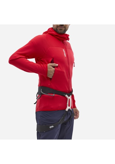 Millet Fusıon Grıd Kapşonlu T.fermuar Polartec Powergrıd Erkek Ceket Mıv9024 0335 Kırmızı