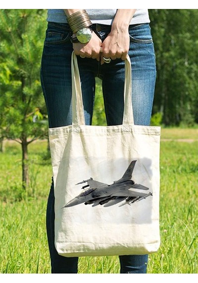 Anahtarlık Sepeti Bez Çanta - F-16 Uçak