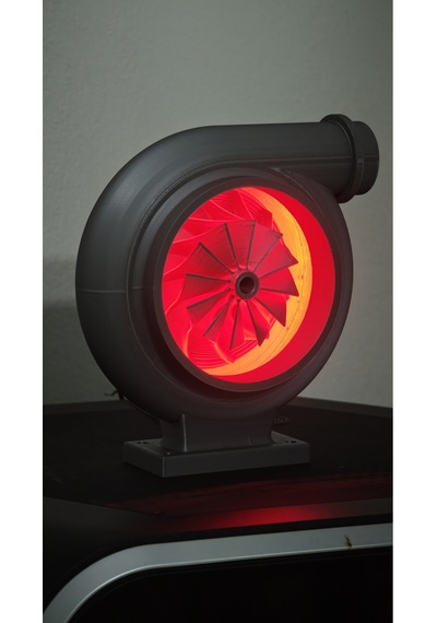 Morfem3d Turbo Glow Tasarımlı Masaüstü Kırmızı Led Aydınlatma 12 Volt Dekoratif Işıklı Lamba