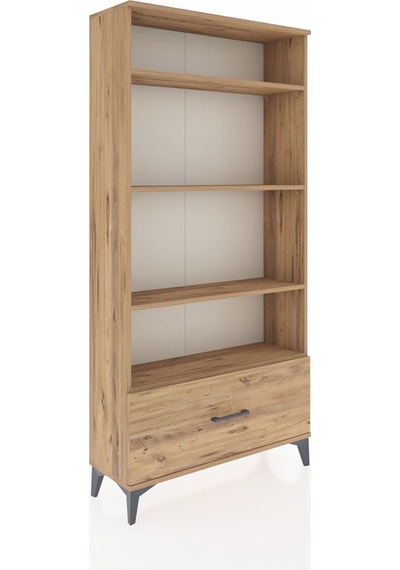 Arges Dolap 4 Raflı Tek Çekmeceli 88x30x182 Çam-çam Çam