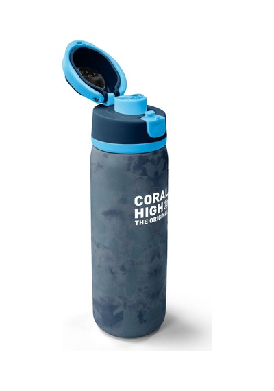 Coral High Lacivert Eskitme Desenli Pipetli Ve Direkt İçim Çelik Termos 800 Ml 38586 Lacivert