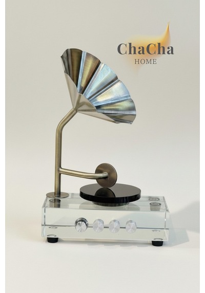 Chacha Home Kristal Antik Gramafon Dekoratif Obje
