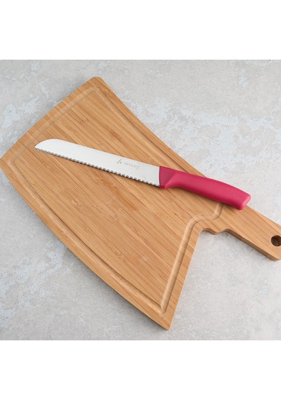 Aryıldız Rexa Tırtıklı Ekmek Bıçak Kırmızı 19 Cm Renkli