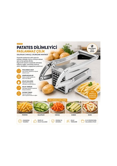 İbico İ22-459 Patato-chıpper Patates Ve Sebze Dilimleme Makinesi Manuel Komple Metal Üstten Kollu Diğer
