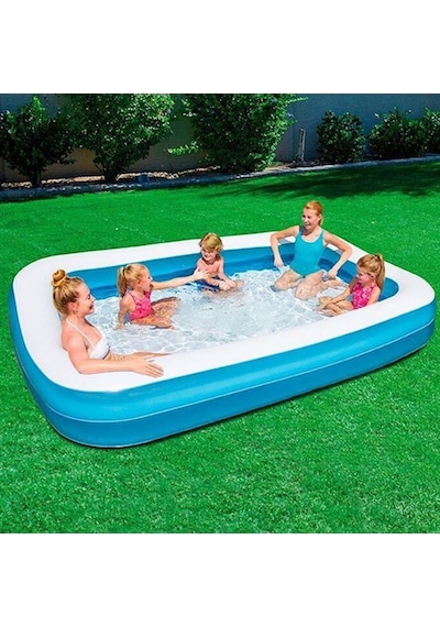 Bestway 54006 Aile Boy Şişme Havuz 262x175x51 Cm Jumbo Havuz Mavi