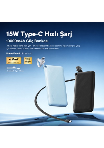 Oraimo 10000 Mah Powerbank Opb-1103 Graphıte Black Siyah - Koyu Gri