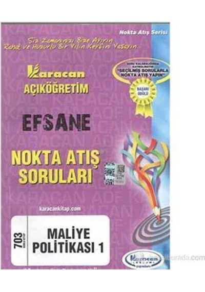 Karacan Aöf 2014 4.sınıf Maliye Politikası 1 Nokta Atış Soruları Karacan Açıköğretim Yayınları