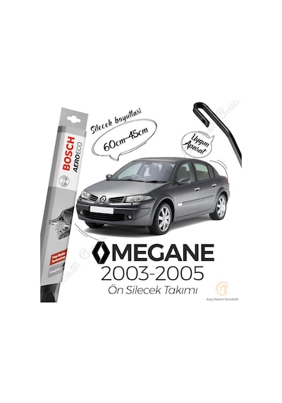 Renault Megane 2 Muz Silecek Takımı 2003-2005 Bosch Aeroeco