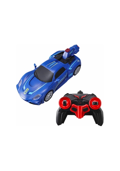 Transforming Robot Racer Uzaktan Kumandalı Sesli Ve Işıklı Robotlar - Mavi Robot