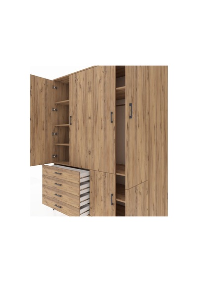 Kronos Gardrop 7 Raflı 4 Çekmeceli Tek Askılı 176x59x221 Çam-çam Çam Kronos Gardrop 7 Raflı 4 Çekmeceli Tek Askılı 176x59x221 Çam-çam Çam