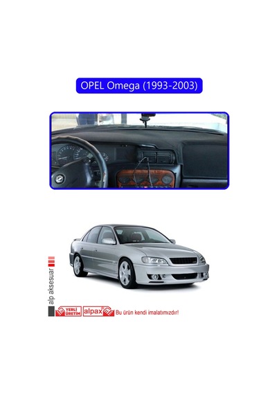 Opel Omega 1993-2003 Torpido Koruma Halısı Mavi Kenar