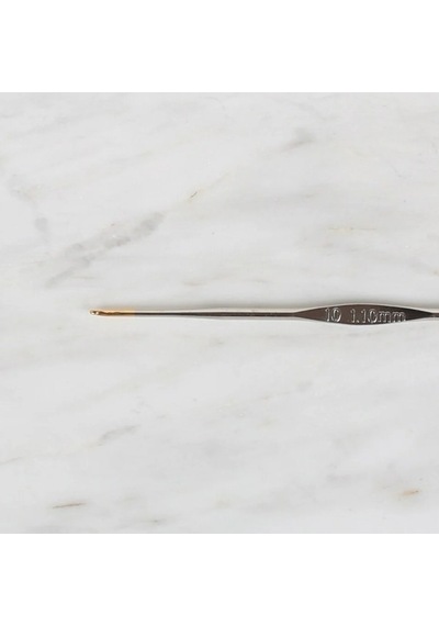 Abarta Yabalı Altın Uçlu Metal Saplı Dantel Tığ Numara Seçenekleri No 10 - 1,1 Mm
