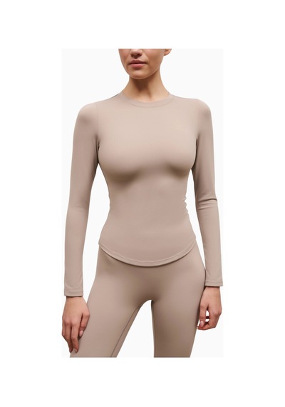 Because Of Alice Base Sculpting Long Sleeve Top Uzun Kollu Şekillendirici Kadın Üst Bej