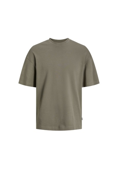 Jack & Jones Erkek Bisiklet Yaka Loose Fit Haki T-shirt - 12254412 Haki