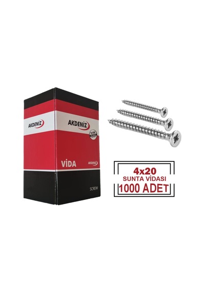 4x20 Sunta Vidası 1000 Adet 4x20