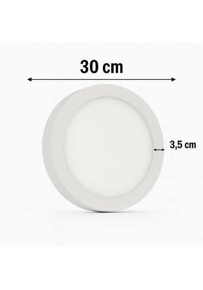 K2 Led Systems Kdl 423 24w Yuvarlak Led Panel Açık Sarı