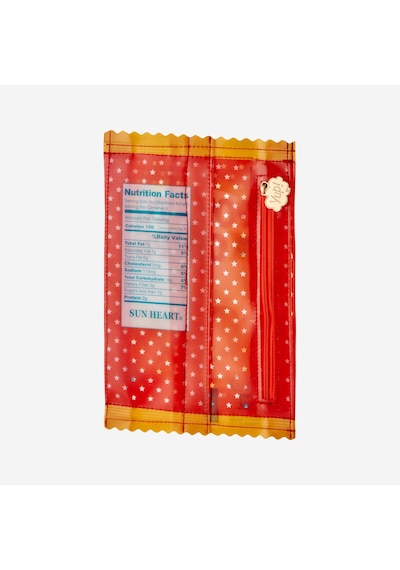 Turuncu Suni Deri Patates Cipsi Makyaj Çantası 15x21,5 Cm
