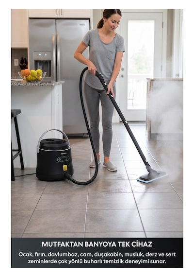 St2 Steamy Ultra Çok Fonksiyonlu Buharlı Temizleyici 2600w 3.5l Su Tankı 4 Bar Basınç