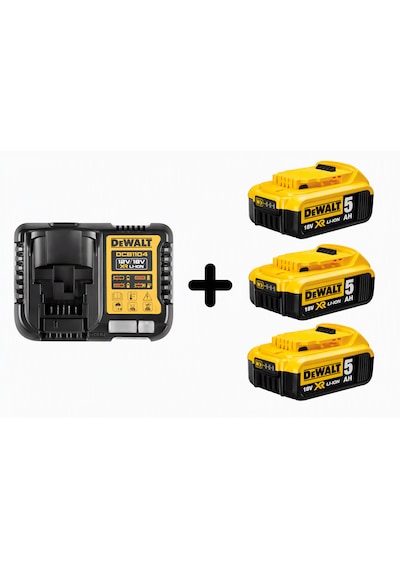 Dewalt Şarj Seti Dcb184 5 Amper 3 Adet Ve Dcb1104 Şarj Cihazı 1 Adet