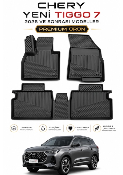 Chery Yeni Tiggo 7 2026 Ve Sonrası Premium 3d Oto Paspas