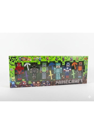 Spidermanli Minecraft 6 Karakter 6 Aksesuar 12 Parça Çocuk Figür Oyun Seti