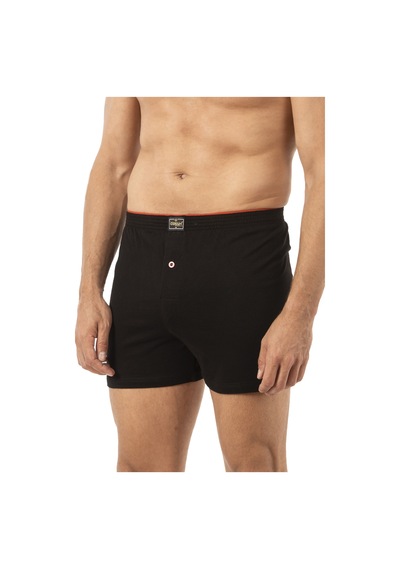 Özkan Underwear Özkan 0041 5'li Paket Erkek %100 Pamuklu Şardonlu Klasik Rahat Kesim Havlu Bel Süprem Penye Boxer Siyah