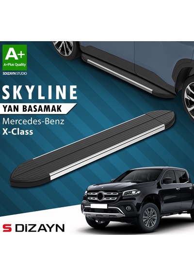 S-dizayn Mercedes X-class Skyline Krom Yan Basamak 203 Cm 2018-2020 A+ Kalite