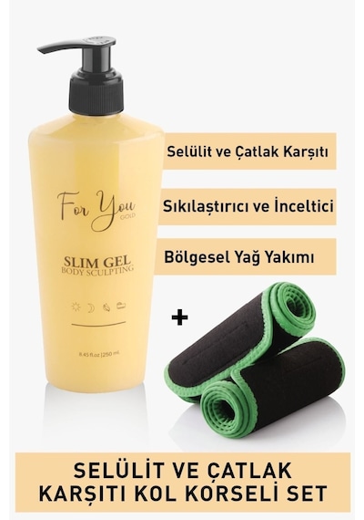 Slimjel Incelticı-sıkılaştırıcı-çatlak Ve Selülit Jeli 250 Ml Kol Korsesi