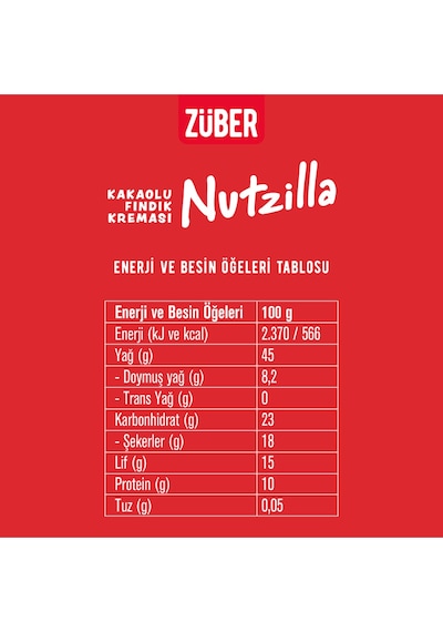 Nutzilla Fındık Kreması Kakaolu 315 G X 3 Adet