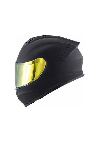 Gıvı 50.x Mat Siyah Kask Sarı Vizör Mat Siyah