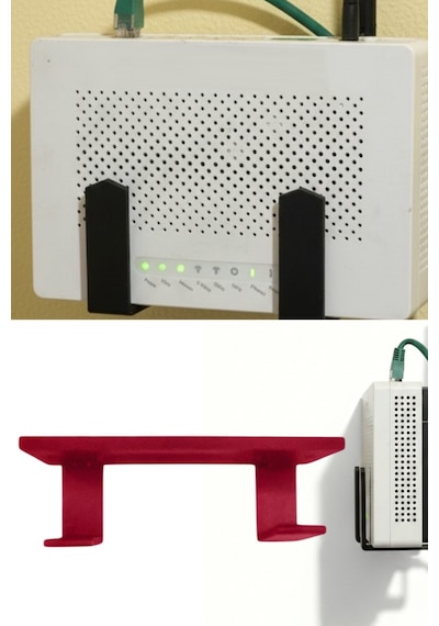 Kendinden Yapışkanlı Kırmızı Duvara Asılabilir Modem Adsl Wifi Router Saklama Duvara Montaj Kutusu Organizer Raf