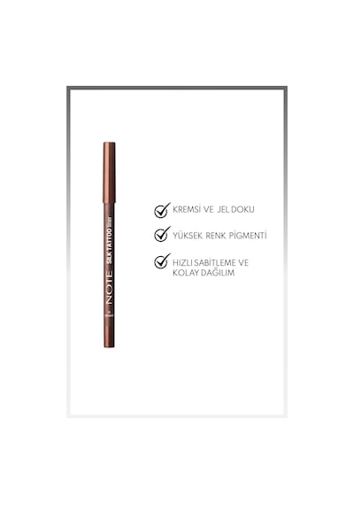 Silk Tattoo Liner Suya Dayanıklı İpeksi Jel Göz Kalemi - 02 Espresso - Kahverengi (Işıltılı)
