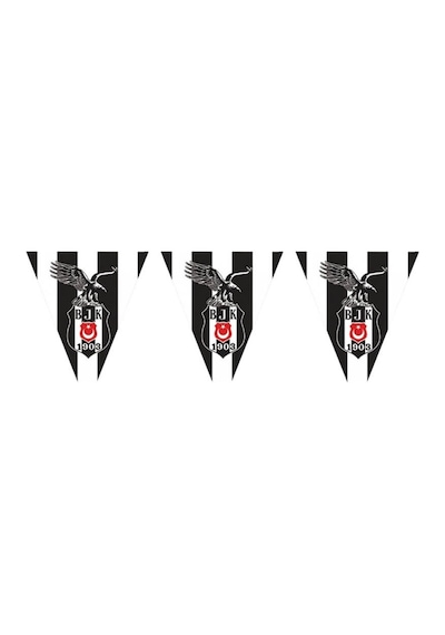 Beşiktaş Üçgen Bayrak Flama - 3.60 Mt