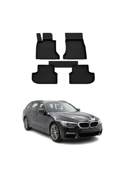 Tr Bmw 5 Series G30 Sw 2014-2023 Uyumlu 4d Havuzlu Paspas Siyah 5 Parça Genel