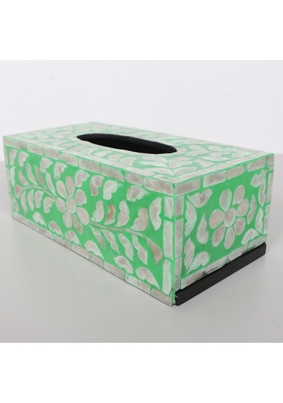 Anita Sedefli Dikdörtgen Peçetelik 23x12x8,5 Cm Yeşil