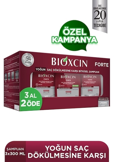 Bioxcin Forte Saç Dökülmesine Karşı Şampuan + Quantum Serum + Biotin Tablet