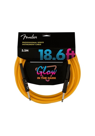 Fender 0990818113 Professional Enstrüman Kablosu 5.5m - Fosforlu Turuncu Enerjik Turuncu Renk Dayanıklı Konektörler Ve Düşük Dip Gürültüsü