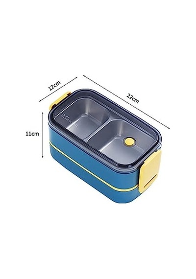 Ml Iki Kat Üç Bölme Paslanmaz Çelik Lunch Box Yeni Nesil Sefer Tası - Kaşıkçatallı -1400462 Diğer