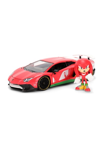 Jada Sonic The Hedgehog Knuckles Figürlü Lamborghini Aventador Sv Çok Renkli