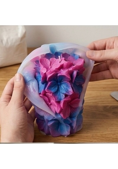 Dekoratif Çiçek Desenli Silikon Kalıp 10x6 Cm