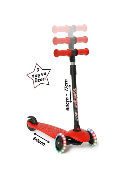 Star Işıklı 3 Tekerlekli Çocuk Scooter