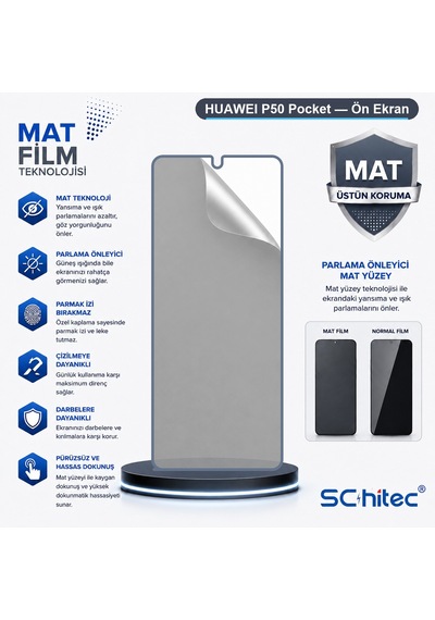 Huaweı P50 Pocket Uyumlu Ön Yüzey Mat Hidrojel Ekran Koruyucu 29962945