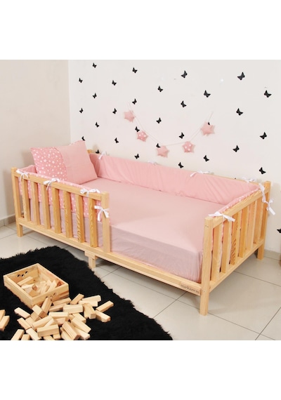 Markaawm Markaawm Montessori Yatak Çocuk Doğal Çam 90X190 Karyola Nil