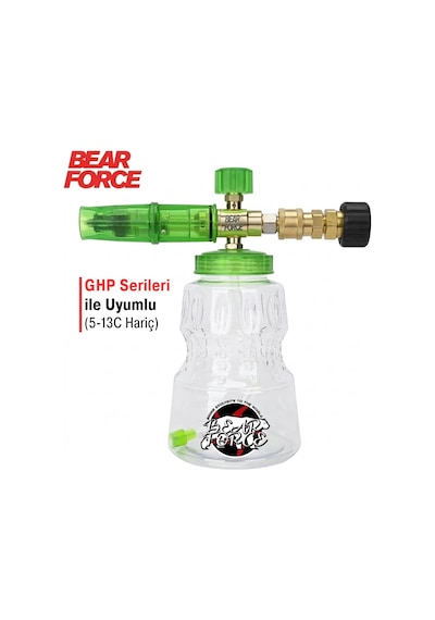 Robeve Bear Force Foam Lance Köpük Yapıcı Aparat 1l Köpük Aparatı Basınçlı Yıkama Makineleri Için Köpük Aparatı Çift Nozzle İle Birlikte Foam Canon Bosch Ghp Serisi Uyumlu