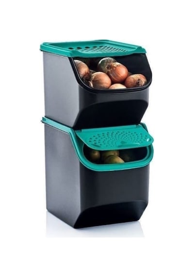 Tupperware Hsgl Maksi Midi Patates Soğan Saklama Kabı 2'li Siyah