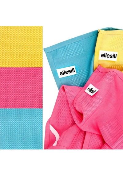Ellesill Mikrofiber Temizlik Bezi (Sihirli Cam Bezi)-(3 Adet)-(Sari,Mavi,Pembe)