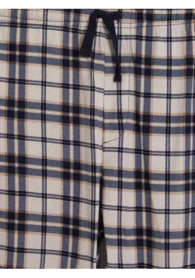 LC Waikiki Lc Waıkıkı Kahverengi Ekose Desenli Erkek Pijama Alt