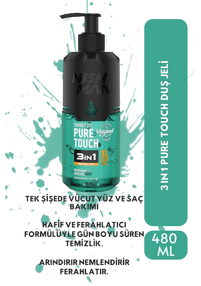 Nıshman 3ın1 Pure Touch Duş Jeli 480 Ml