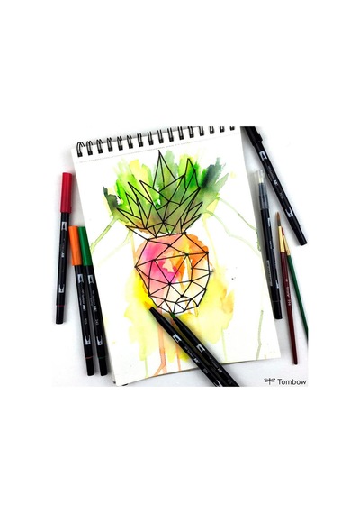 Tombow Ab-t Dark Green Çift Uçlu Grafik Kalemi 277