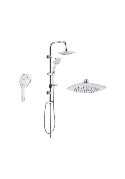 Krom Tepe Yağmurlama Duş Seti Banyo Bataryası Dahil Değildir Bianco Duş Seti Çok Renkli